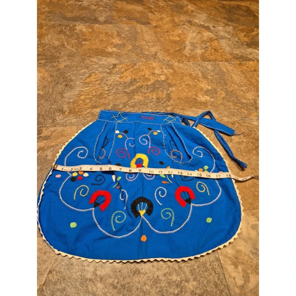 Authentic Apron Portugal Handmade With Pockets Blue And Colorful